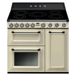 Smeg TR93I 90cm Victoria Range Cooker with Induction Hob Cream